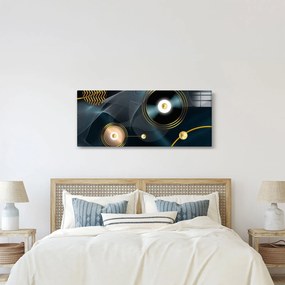 Obraz - Zlaté kruhy (120x50 cm)