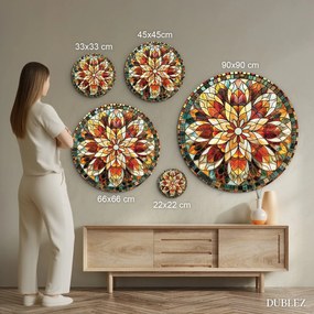 DUBLEZ | Drevená mandala na stenu - Farby sveta