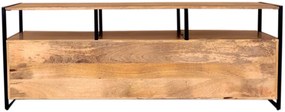 furniture-nabytek.cz - TV stolík masív kov a dreva mango 160x60x45