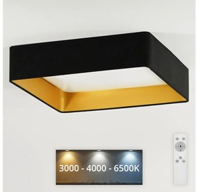 Brilagi - LED Stmievateľné svietidlo VELVET SQUARE LED/24W/230V + diaľkové ovládanie, čierna