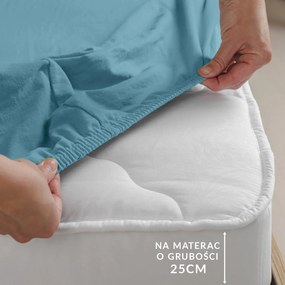 JERSEY PRESTIERADLO 140X200 CM, VÝŠKA 30 CM MODRÉ