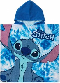 Chlapčenská osuška s kapucňou – plážové pončo Lilo &amp; Stitch - 100% bavlna - 55 x 110 cm