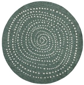 Zelený obojstranný vonkajší koberec NORTHRUGS Bali, Ø 140 cm