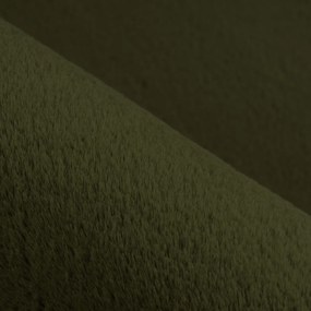 Dekorstudio Okrúhly kožušinový koberec TOPIA - tmavo zelený Priemer koberca: 160cm