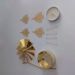 DECOLED Andělské zvonění, 8 x 13 cm, stromečky, zlaté