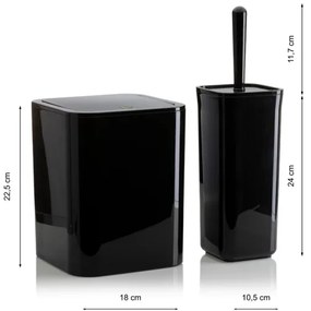 Kúpeľňový set SIERRA 5 ks čierna