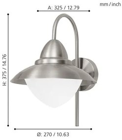 Eglo 33583 - LED RGBW Vonkajšie nástenné svietidlo SIDNEY 1xE27/9W/230V IP44