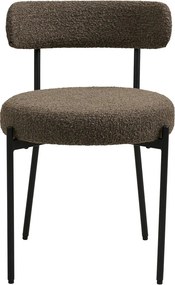 Hnedá čalúnená jedálenská stolička Badalona – House Nordic