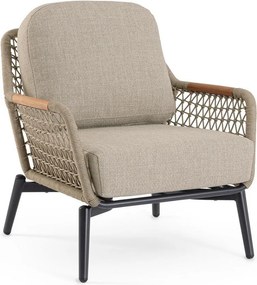 Svetlohnedé kovové záhradné kreslo Eulero – Bizzotto