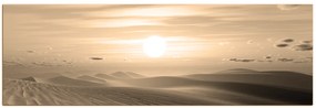 Obraz na plátne - Púštny západ slnka - panoráma. 5917FA (120x45 cm)