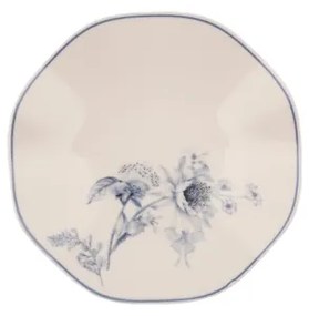 Jedálna súprava 24 ks biela/modrá/porcelán