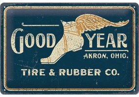 Plechová ceduľa Tire & Rubber Co. - Goodyear 1901, (20 x 30 cm)