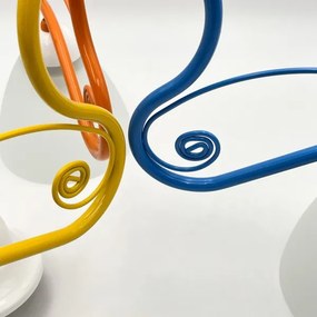 Luster na reťazi RETRO 3xE27/60W/230V biela/pestrofarebná