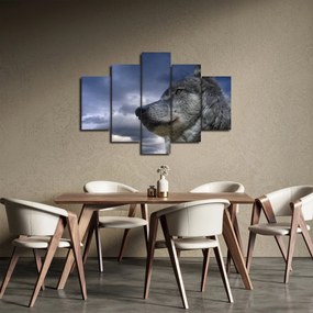 Obraz - Vlčia hlava (150x105 cm)