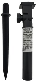 LED RGB Solárne svietidlo 10xLED/1,2V 300 mAh IP44 čierna