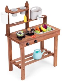 Detská kuchynka z jedľového dreva + doplnky