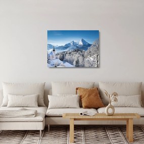 Sklenený obraz - Váhľad na zimnú krajinu (70x50 cm)