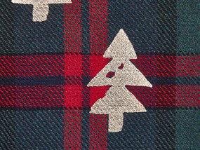Sada 2 vankúšov s vianočným vzorom 45 x 45 cm červená / zelená CUPID Beliani