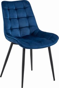 Set troch jedálenských stoličiek BERA zamatové granátové / čierne nohy (3 ks)