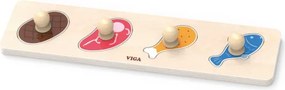 Prvé puzzle s rúčkami Viga 44533 jedlo
