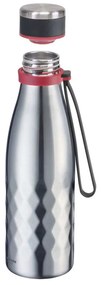 Svetlosivá cestovná antikoro-silikónová fľaša 550 ml Viva – Westmark