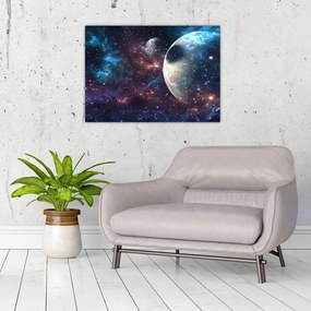 Sklenený obraz vesmíru (70x50 cm)