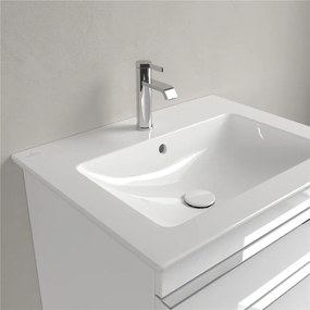 VILLEROY &amp; BOCH Venticello závesné umývadlo s otvorom, s prepadom, 650 x 500 mm, biela alpská, s povrchom CeramicPlus, 412465R1