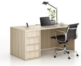 Kancelársky písací stôl FRAME, 160x80 cm, dub prírodný