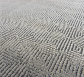 Koberec Esprit 3602 GREY – sivý obdĺžnikový koberec s vzorom Rozmer: 140x190 cm