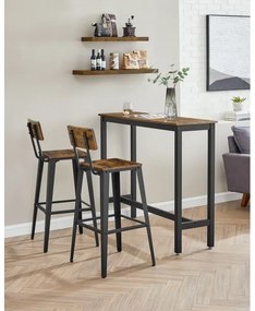 Barová stolička AVEN hnedá/čierna