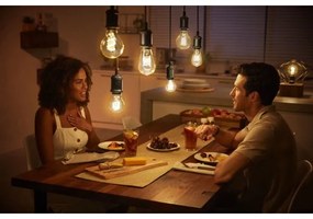 LED Stmievateľná žiarovka Philips Hue WHITE FILAMENT G125 E27/7W/230V 2100K