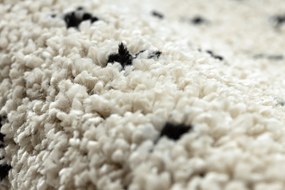 Koberec BERBER SYLA B752  krémový, bodky - strapce, Maroko Shaggy