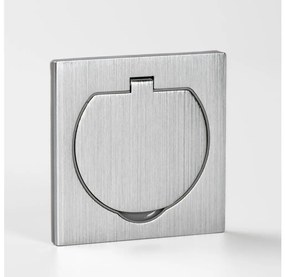 Brilagi - Vonkajšia vstavaná podlahová zásuvka IP55 matný chróm štvorcový