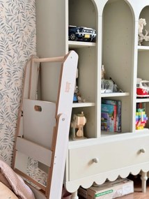 Učiaca montessori detská veža skladacia šedá