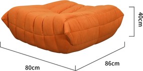 Taburet Nua 86 cm zamat oranžový