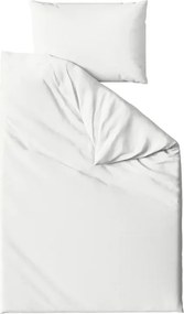 Súprava krepových obliečok DENYX BLEND svetlo krémové, hotelové vrecko + plachta Jersey 90 x 200 cm sivobéžové, jednolôžko