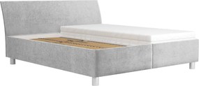 Posteľ Bali 160x200 cm, svetlo šedá látka