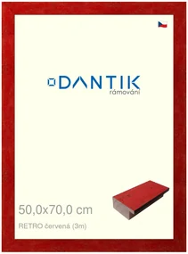 DANTIK rám na obraz 50x70 | RETRO červená (Plexi Čiré)