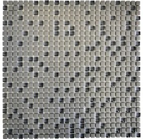 Sklenená mozaika CUBA 05G ŠEDÁ 30,5x30,5 cm