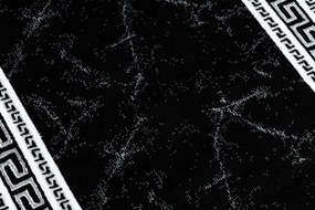 Koberec / Behúň GLOSS 2813 87 ramka, grécky - čierny / sivý