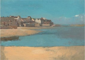 Obraz - Odilon Redon, Village by the Sea in Brittany, reprodukcia (70x50 cm)