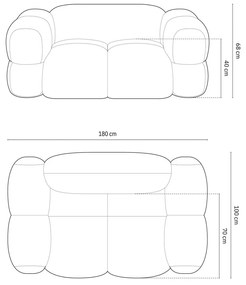 Béžová pohovka 180 cm Loretto – Cosmopolitan Design