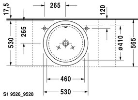 Duravit Starck 1 - Umývadlová misa Ø 530 mm, biela 0447530000