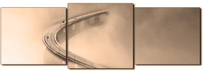 Obraz na plátne - Most v hmle - panoráma 5275FD (90x30 cm)