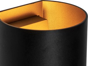 Inteligentná nástenná lampa čierna s mosadzou vrátane WiFi G9 - Sabbio