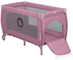 Lionelo - Cestovná postieľka STEFI PLUS Ružová magnólia
