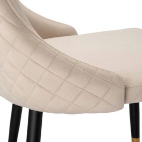 Jedálenská stolička VERMONT zamatová, béžová