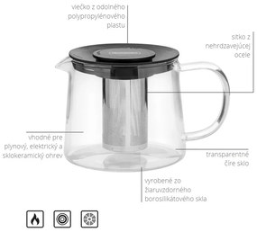 Sklenený čajník so sitkom Tramontina Coffee&Tea - 900 ml