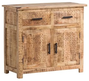 furniture-nabytek.cz - Masívna komoda Bombaj z mangového dreva, lakovaná, hnedá – 90×42×80 cm