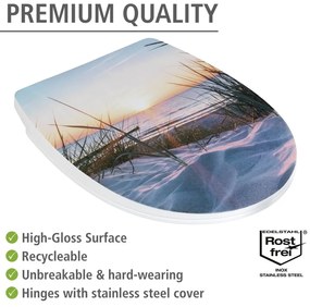 Záchodová doska s automatickým zatváraním 36,5 x 45 cm Baltic – Wenko